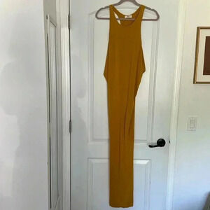 Mikoh Yellow Mustard Tank Maxi Dress Swim Cover Sz 1 (Small)